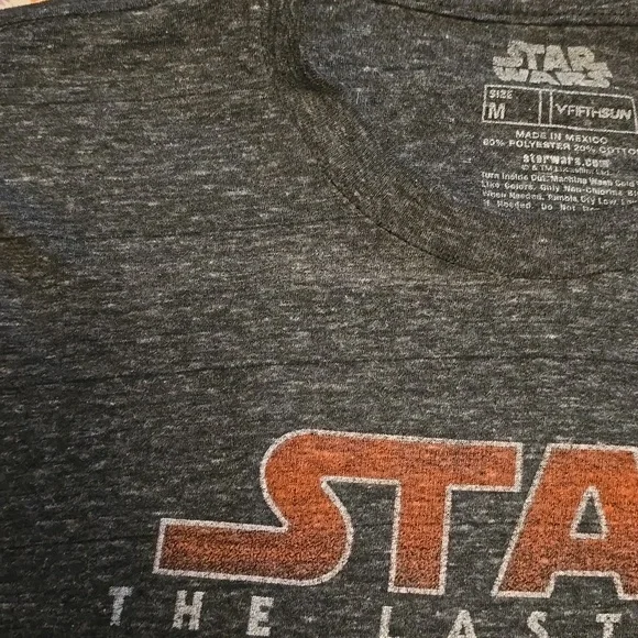 Star Wars The Last Jedi Womens Med Charcoal Graphic Tee - Picture 5 of 5